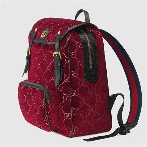 gucci brown velvet backpack|black Gucci backpack women's.